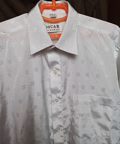 Сорочка біла - рубашка белая нарядная Oscar, р.158