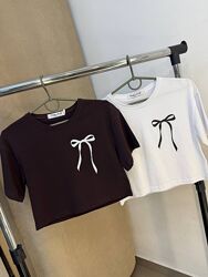 Укороченная футболка, но не топ, для девочки