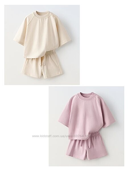 В наличии летний комплект футболка и шорты для девочки ZARA, оригинал