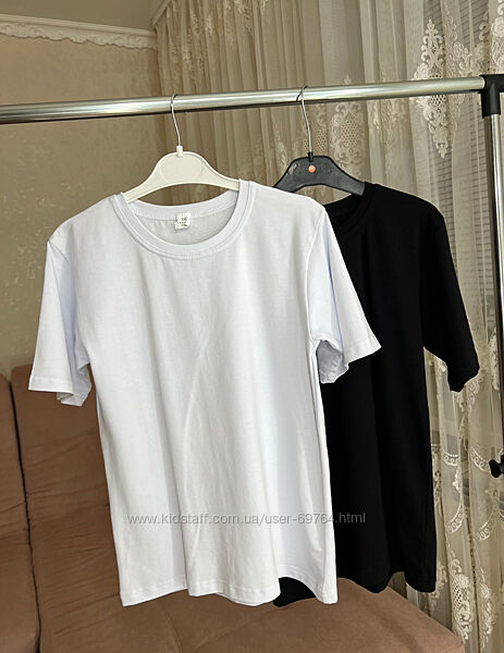 Базова однотонна футболка унісекс, р.140-170 
