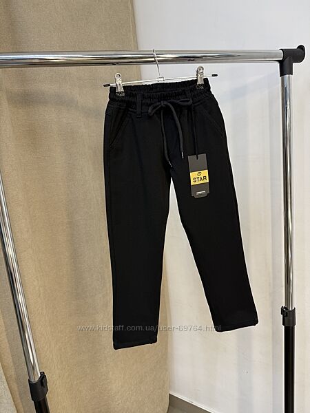 Класичні чорні брюки для хлопчика, талія на резинці, Туреччина, р.116-140 