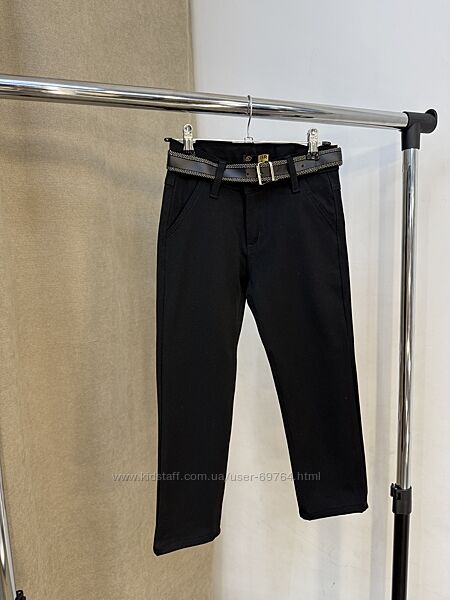 Класичні чорні брюки для хлопчика з ременем в комплекті, Туреччина