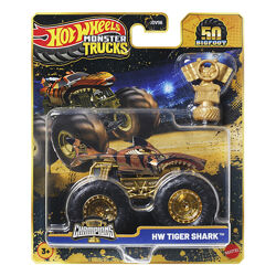 Hot Wheels Monster Trucks тигровая акула tiger shark Внедорожник джип 164 