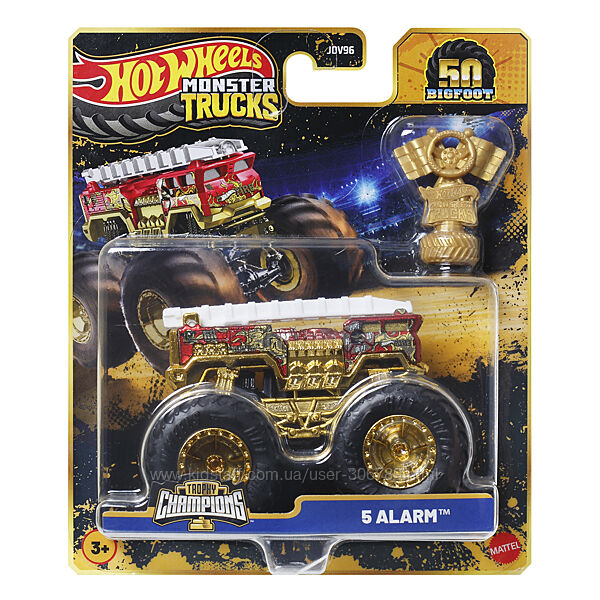 Hot Wheels Monster Trucks 5 alarm Внедорожник джип 164 Scale JDV96 Trophy
