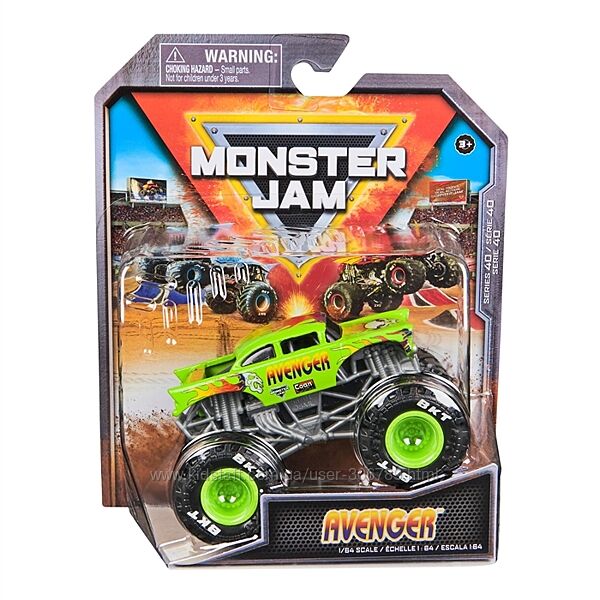 Monster Jam Avenger машинка внедорожник джип 164 Monster Trucks Spin Maste
