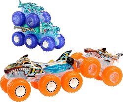 Hot Wheels Monster Trucks Power Smashers набор Mega-Wrex & Tiger Shark тигр