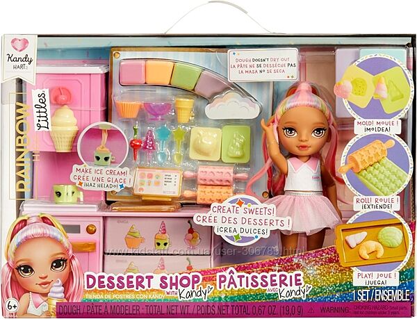 Rainbow High Littles Dessert Shop набор Кондитерская Кенди кукла