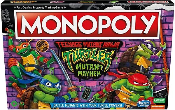 Monopoly Монополия Черепашки-ниндзя Teenage Mutant Ninjas Mayhem Edition F8