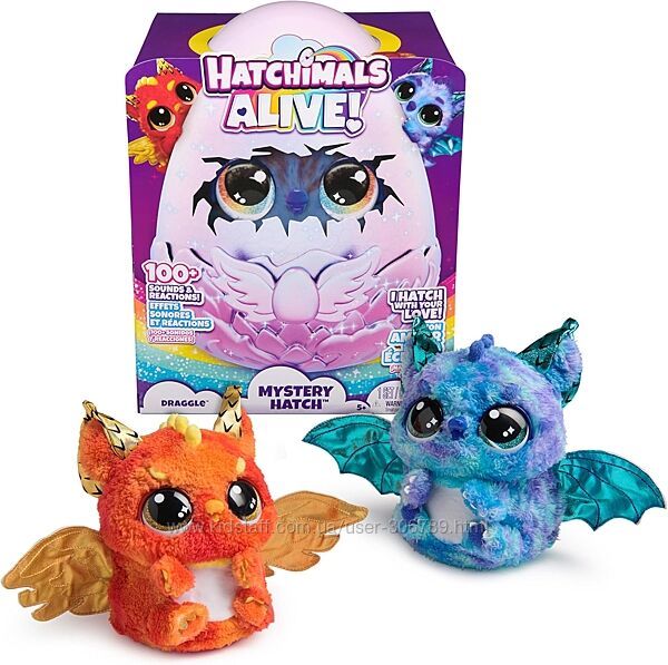 Hatchimals Alive Mystery Hatch Draggle Игрушка-сюрприз Интерактивная Драко