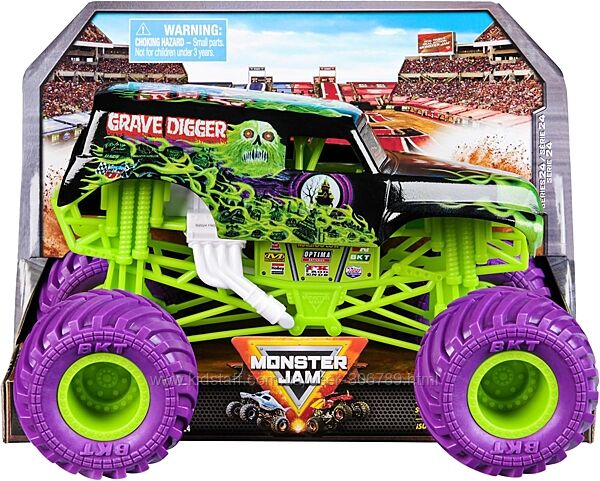 Hot Wheels Monster Jam Позашляховик джип коптель 124 Scale grave digger Tr