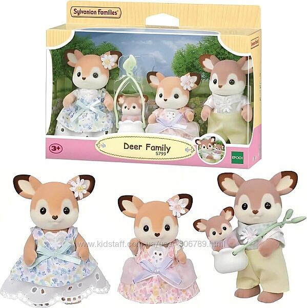 Sylvanian Families 5799 Deer Family Набор Семья цветочных оленей