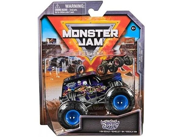 Monster Jam Truck Son-uva digger Diecast 164 Scale Vehicles Series 39 Spin