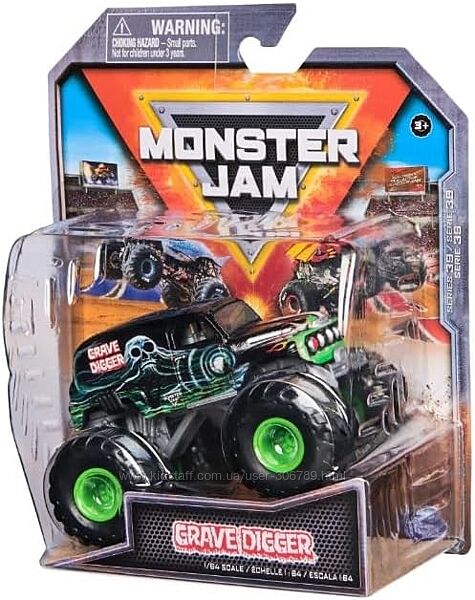 Monster Jam Truck Grave Digger Diecast 164 Scale Vehicles Series 39 Spin M