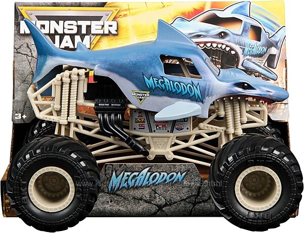 Monster Jam Внедорожник джип Мегалодон акула 124 Scale megalodo