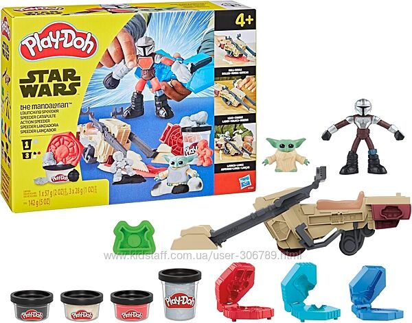 Play-Doh Star Wars The Mandalorian мандалорец Грогу Bendy Grogu Launching S