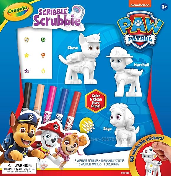 Crayola Scribble Scrubbie PAW Patrol Щенячий патруль раскрашиваемые питомцы