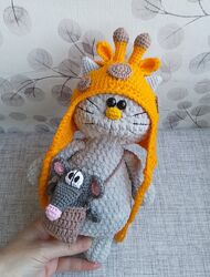 Котик плюшевий ручна робота