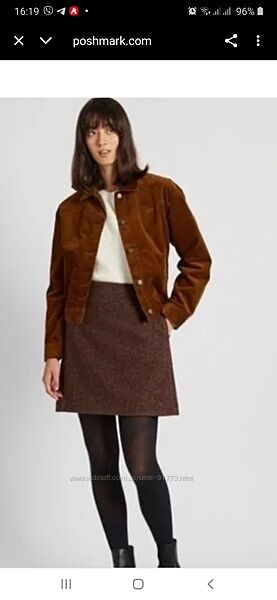 Вовняна міні спідниця Uniqlo розмір 10 / М