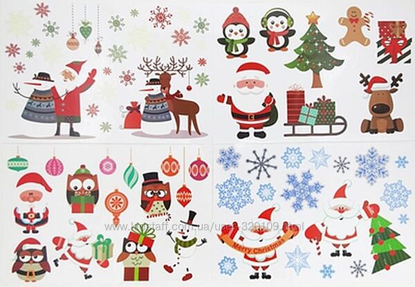 Новорічні наклейки на вікна melinera, німеччина