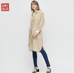 Сукня сорочка - як нова - льон і віскоза Uniqlo