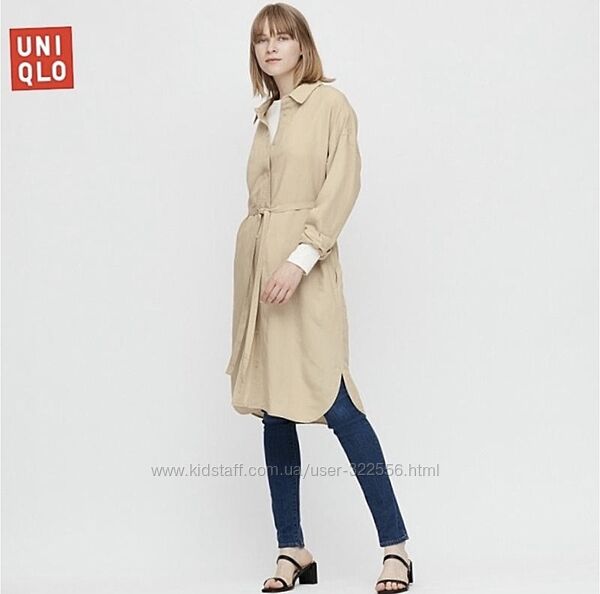 Сукня сорочка - як нова - льон і віскоза Uniqlo