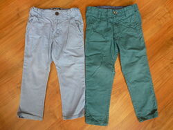Стильные летние котоновые брюки чиносы H&M и Oshkosh на мальчика 2-3 года