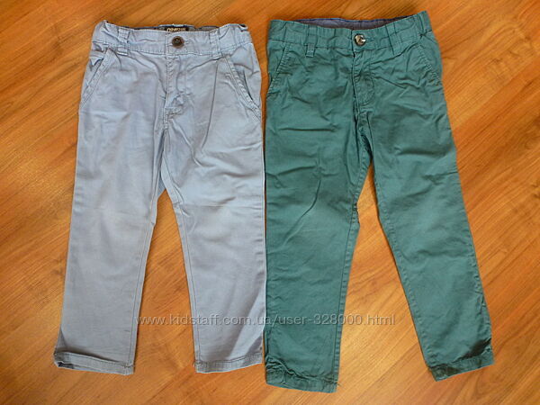 Стильные летние котоновые брюки чиносы H&M и Oshkosh на мальчика 2-3 года