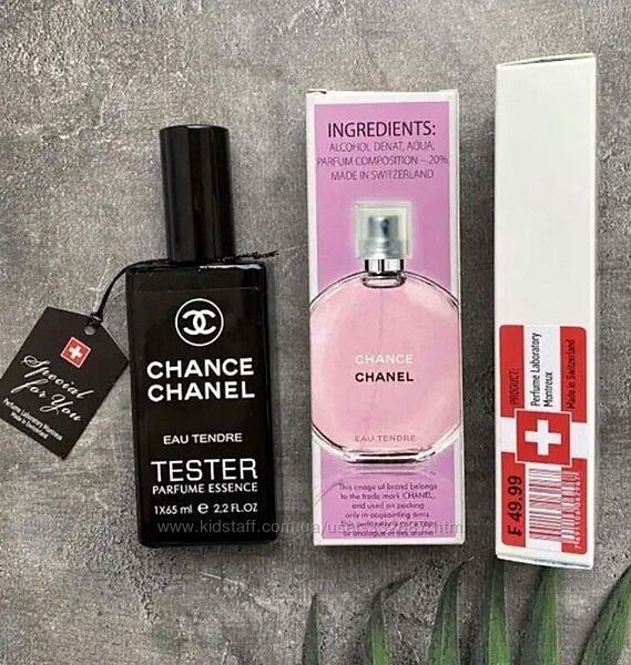 Женский парфюм Chance Eau Tendre, нежный пудровый аромат 65 мл, Швейцария