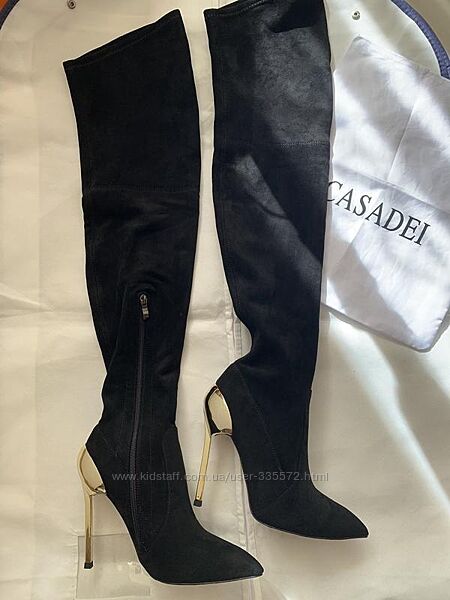 Ботфорты женские замшевые в стиле casadei новые