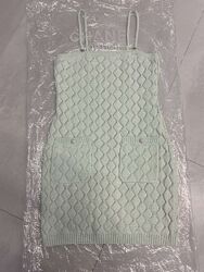 Сарафан вязанный Шaneль на тонких бретелях с шелковой подкладкой