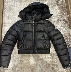 Куртка підліткова коротка чорна тепла