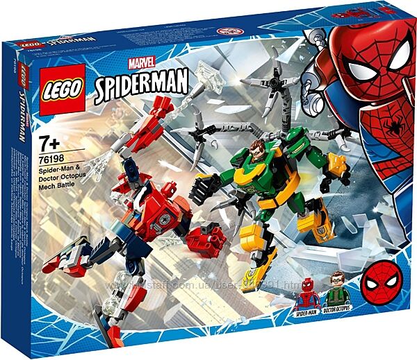 Lego Super Heroes Битва роботов Человек-Паук против Доктора Осьминога 76198