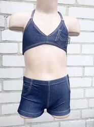 Стильный купальник с шортами под джинс Германия 4-8 лет