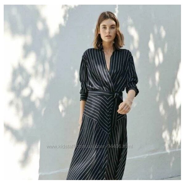 Брендовое длинное платье в полоску Lauren Ralph Lauren