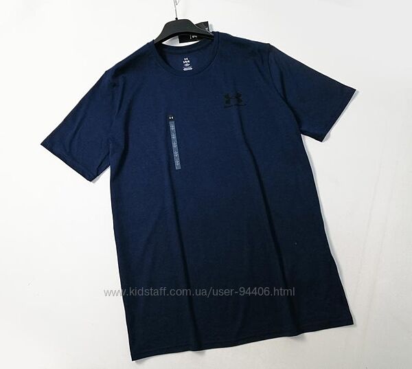 Новая Мужская синяя футболка Under Armour