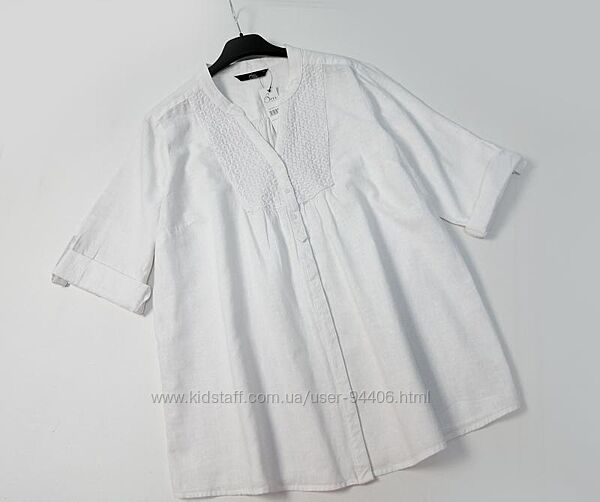 Льняная белая базовая рубашка Bonmarche