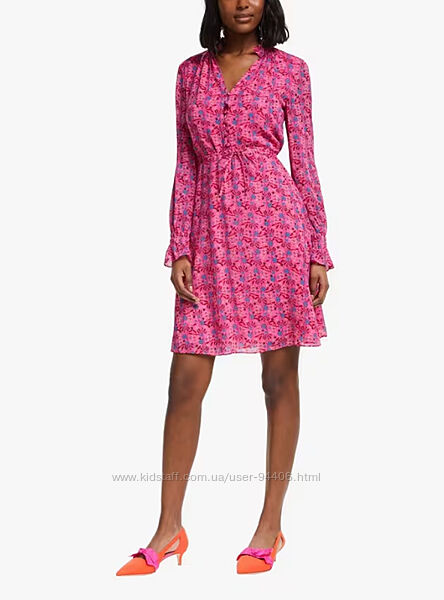 Новое миди платье Evangeline с цветочным принтом, яркая камелия Boden