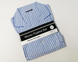 Новый мужской комплект пижама рубашка и брюки хлопковая