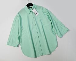 Новая свободная рубашка с пуговицами на рукавах Zara