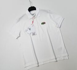 Lacoste женская белая брендовая футболка поло оригинал Lacoste x Netflix
