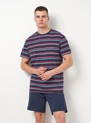 Новый мужской комплект пижама футболка и шорты хлопковая