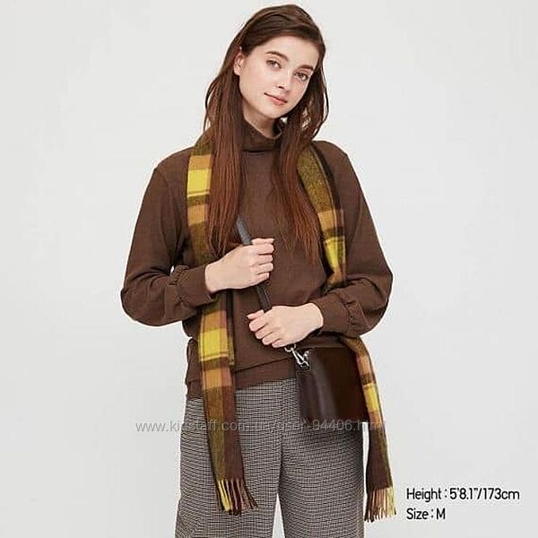 Свободный теплый мягкий гольф водолазка с высоким горлом Uniqlo