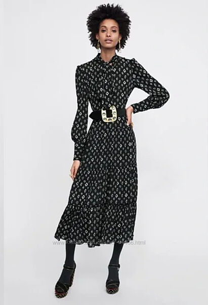 Новое длинное платье в сердечки zara лимитированная коллекция