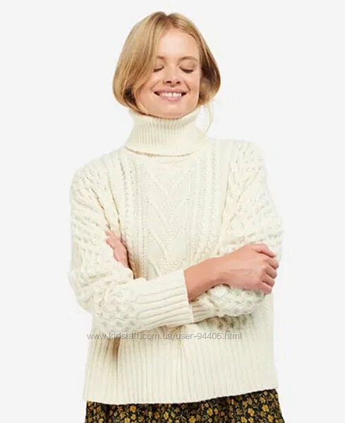 Брендовый шерстяной теплый свитер Barbour