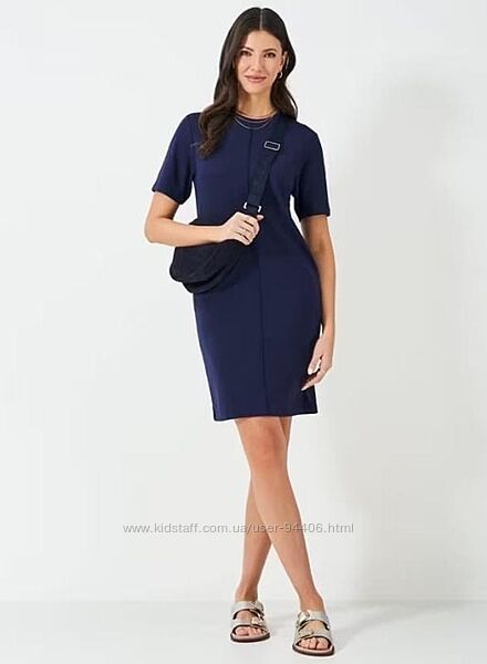 Новое натуральное платье синее Crew Clothing Company