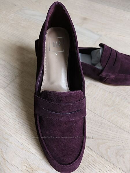 Туфлі, лофери, нові, оригінал GAP, устілка 25,5 см, натуральна замша