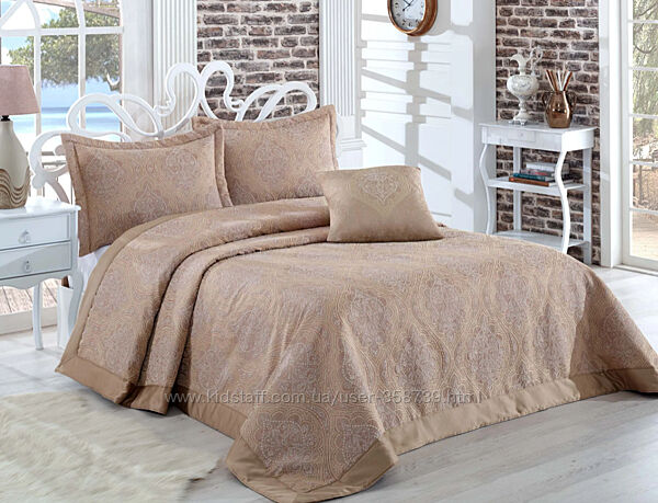 Покрывало жаккардовое Dantela Vita Hayal kahve 260x260 см