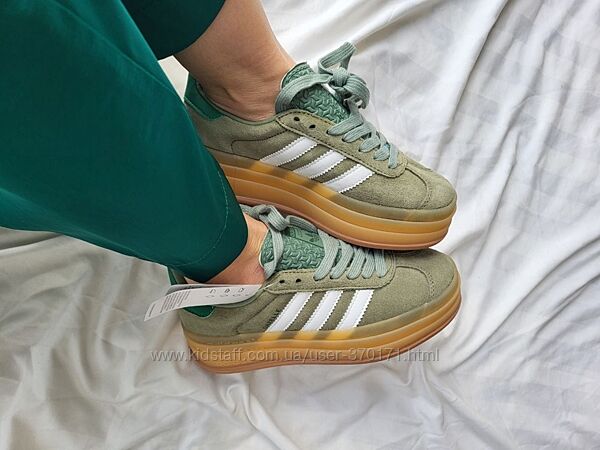 Замшеві Adidas Gazelle Platform Green