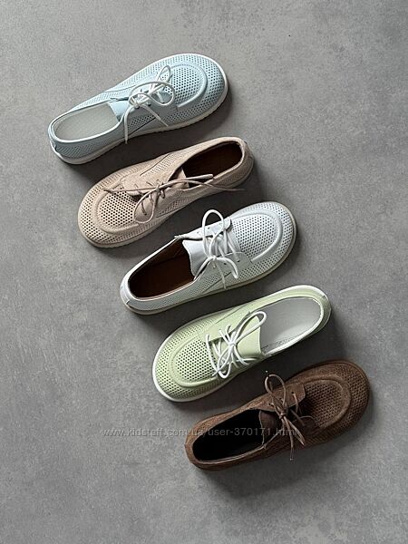 Натуральні дихаючі мокасини анатомічної форми 