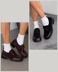 Якісні, стильні, натуральні Туфлі Дербі на шнурівці 